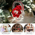 Crystal Red Rose Flower Basket Crystal Collectible Figurines Ornaments for Home Decor